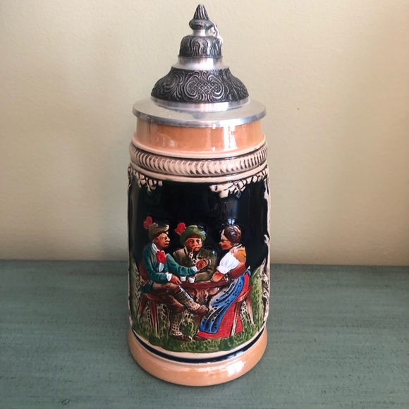 Vintage Handarbeit lidded stein 8.5” high - Picture 4 of 5
